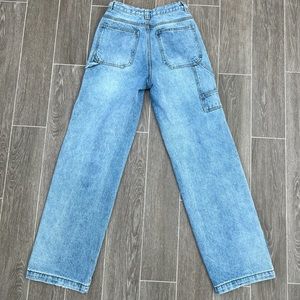 Brandy Melville light wash cargo jeans; fits sizes 24-30